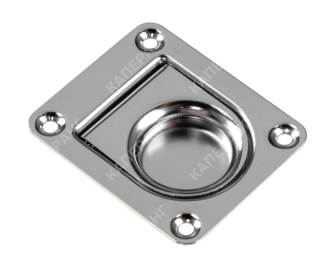 Ручка палубная потайная 65х56х1 мм нержавеющая сталь (11460)